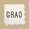 GRAD Graduation Cocktail Napkins – 18ct Scalloped 5" Beverage Napkins with Gold Foil Accents